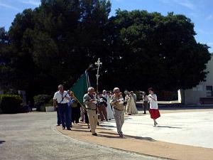 SCOUTS D ORANIE NIMES 2007 07 DEROULEMENT DE LA PROCESSION